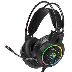 Klávesnice s myší Marvo CM305, US + headset černá barva
