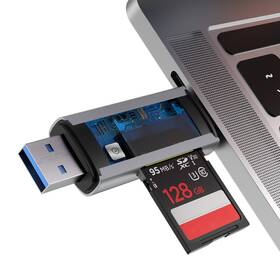Čtečka paměťových karet Baseus Lentil Cabin, USB 3.0/USB-C šedý

 obrázek produktu 3 z 7