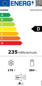 Americká lednice Hisense RQ5P470SYFD černá barva
