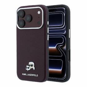 Kryt na mobil Karl Lagerfeld PU Grained Semi Wrap K&CH Heads Magsafe na Apple iPhone 18 Pro vínový

 obrázek produktu 5 z 6