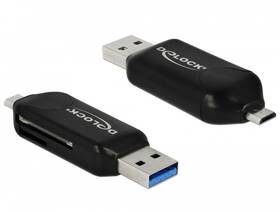 Čtečka paměťových karet DeLock Micro USB, USB 3.0, OTG, SD/micro SD černá

 obrázek produktu 1 z 1