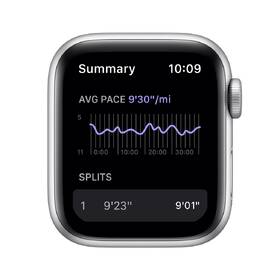 Chytré hodinky Apple GPS, 40mm pouzdro ze střírbného hliníku - platinový / černý sportovní řemínek 

 obrázek produktu 2 z 5