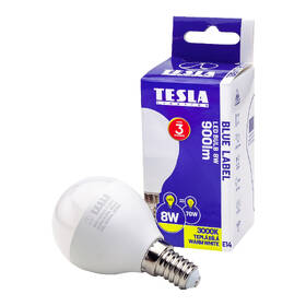 Žárovka LED Tesla Lightning miniglobe klasik E14, 8W, teplá bílá 

 obrázek produktu 2 z 2