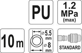 Vzduchová hadice YATO YT-24202 PU 5,5x8mm, 10m 

 obrázek produktu 2 z 2