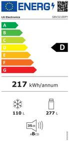 Chladnička s mrazničkou LG GBV3210DPY stříbrná barva
