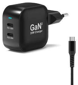 Nabíječka do sítě PORT CONNECT GaN2 35W, 2x USB-C PD černý

 obrázek produktu 1 z 9