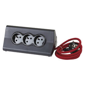 Kabel prodlužovací Legrand 3x zásuvka, USB, 1,5m černý/červený

 obrázek produktu 1 z 7