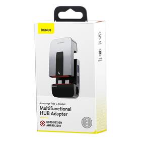 USB Hub Baseus Armor Age USB-C/3x USB 3.0, USB-C, HDMI, 3,5mm Jack, RJ 45 šedý

 obrázek produktu 10 z 10