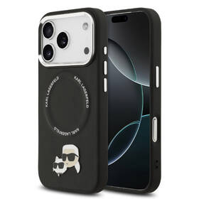 Kryt na mobil Karl Lagerfeld PU Karl and Choupette Heads Pins MagSafe na Apple iPhone 17 Pro černý

 obrázek produktu 4 z 7