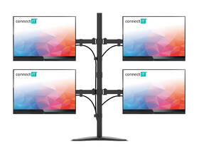 Držák Connect IT QuadroArm Basic na 4 monitory 13" až 32", nosnost 4x8 kg černý

 obrázek produktu 3 z 3