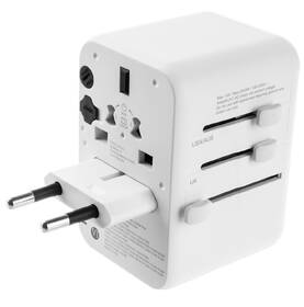 Cestovní adaptér FIXED Voyager pro EU, UK a USA/AUS, s 3xUSB-C a 2xUSB výstupem, GaN, PD 65W bílý

 obrázek produktu 7 z 12