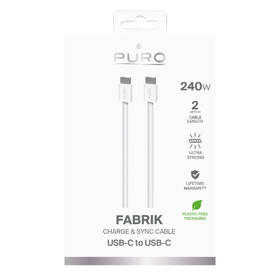 Kabel Puro Fabrik FABK4 USB-C/USB-C, 240 W, 2 m bílý

 obrázek produktu 4 z 4