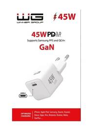 Nabíječka do sítě WG 1xUSB-C, GaN, PD 45W bílá

 obrázek produktu 1 z 1