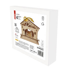 LED dekorace EMOS vánoční betlém dřevěný, 16,5 cm, 2x AAA, vnitřní, teplá bílá, časovač 

 obrázek produktu 5 z 5