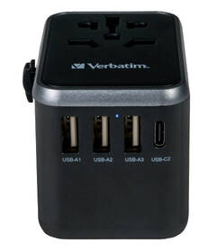 Cestovní adaptér Verbatim UTA-04 s 1 x USB-C PD 61W & QC 3.0 / 1 x USB-C / 3 x USB-A černý

 obrázek produktu 5 z 8