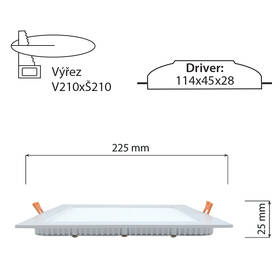 Vestavné svítidlo McLED Toro S21, 21W, 2700K bílá barva
