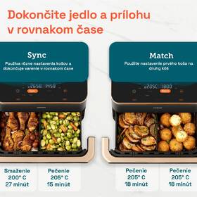 Fritéza horkovzdušná COSORI TF101S Dual Blaze TwinFry 10 l černá

 obrázek produktu 16 z 26
