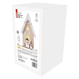 LED dekorace EMOS domek se sněhuláky, 28,5 cm, 2x AA, vnitřní, teplá bílá, časovač 

 obrázek produktu 4 z 4
