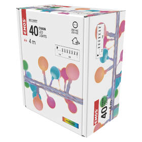 Vánoční osvětlení EMOS 40 LED cherry řetěz - kuličky 2,5 cm, 4 m, venkovní i vnitřní, multicolor, časovač 

 obrázek produktu 8 z 8