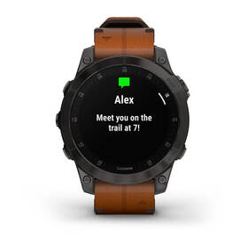 Chytré hodinky Garmin epix Sapphire Style - Titan Black/Brown Leather Band 

 obrázek produktu 7 z 12