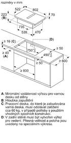 Indukční varná deska s odsáváním Bosch PVS811B16E černá barva
