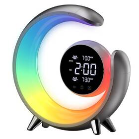 Stolní LED lampička IMMAX PEACOCK s hodinami, RGB světlo, 20W, 400lm stříbrná

 obrázek produktu 1 z 8