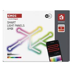Nástěnné svítidlo EMOS GoSmart, 34 W, RGB Lines (9 ks) bílá barva
