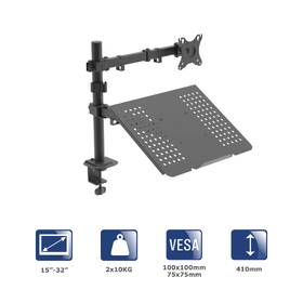 Držák Akyga AK-MB-04, na monitor a NTB, pro úhlopříčky 15" až 32", nosnost 20 kg černý

 obrázek produktu 2 z 2