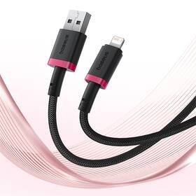 Kabel Baseus Dura USB/Lightning, 2.4A, 1m černý/červený

 obrázek produktu 6 z 16