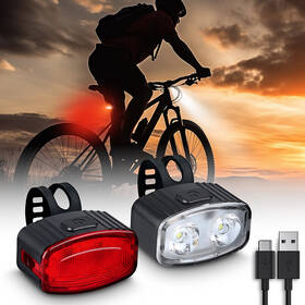 Svítilna Solight WN47, Set nabíjecích cyklo svítilen, 160lm přední, zadní červená, Li-Ion, USB černá

 obrázek produktu 3 z 8