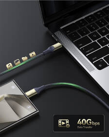 Kabel Voltme Powerlink Utron Series USB-C/USB-C, CTC 5A/240W 1,2m šedý/modrý

 obrázek produktu 2 z 2