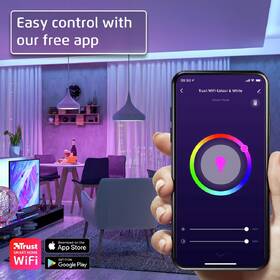 Chytrá žárovka Trust Smart WiFi LED E14 White & Colour 

 obrázek produktu 4 z 6