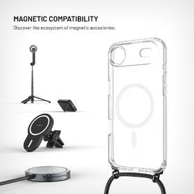 Kryt na mobil FIXED MagPure Neck s černou šňůrkou na krk na Apple iPhone Air průhledný

 obrázek produktu 2 z 8