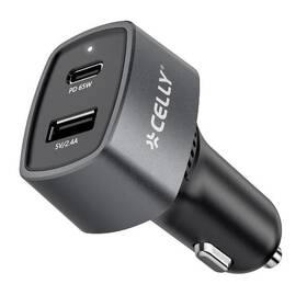 Adaptér do auta Celly USB-C/USB-A, 65 W černý

 obrázek produktu 1 z 3