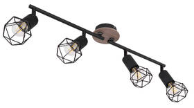 Bodové svítidlo GLOBO Xara I, 4xE14, 40W černé/dřevo

 obrázek produktu 1 z 3
