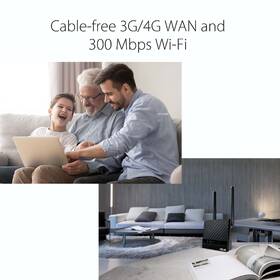 Router Asus 4G-N16 Wireless-N300 LTE černá barva
