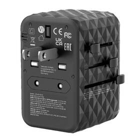 Cestovní adaptér Verbatim UTA-05 GaN III, 2x USB-C PD 65W & QC 4+, 2x USB-A černý

 obrázek produktu 7 z 11