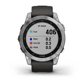 Chytré hodinky Garmin fenix 7 Glass - Silver / Graphite Silicone Band 

 obrázek produktu 3 z 10