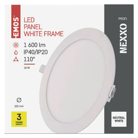 Vestavné svítidlo EMOS Nexxo, kruh, 18W, neutrální bílá bílé

 obrázek produktu 2 z 2