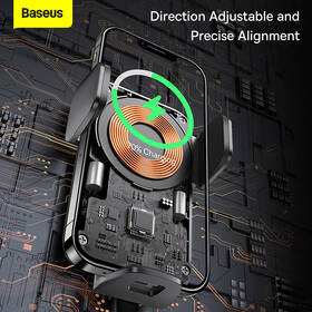 Držák na mobil Baseus Wisdom Auto Alignment s bezdrátovým nabíjením 15 W černý

 obrázek produktu 12 z 14
