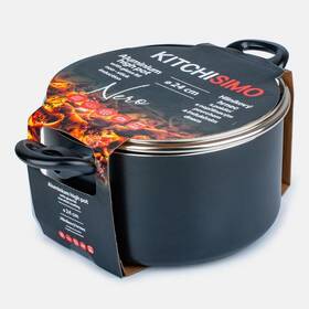 Hrnec s poklicí KITCHISIMO NERO 24 × 13 cm, 5,5 l 

 obrázek produktu 2 z 2
