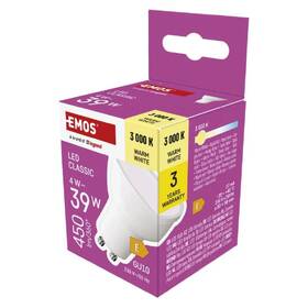 Žárovka LED EMOS Classic MR16, GU10, 4W, teplá bílá 

 obrázek produktu 3 z 3