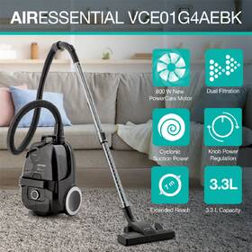 Podlahový vysavač Gorenje VCE01G4AEBK G400 AIR ESSENTIAL černý

 obrázek produktu 11 z 12
