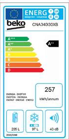Chladnička s mrazničkou Beko CNA340I30XB 

 obrázek produktu 1 z 5