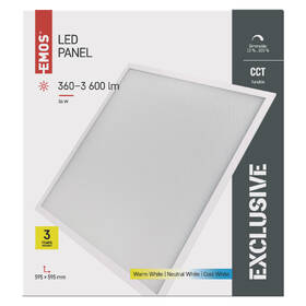 LED panel EMOS Rivi, čtverec, 36W, stmívatelné, CCT, UGR bílé

 obrázek produktu 2 z 2