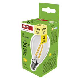 Žárovka LED EMOS Filament Mini Globe, 1,8 W, E14, teplá bílá 

 obrázek produktu 6 z 7