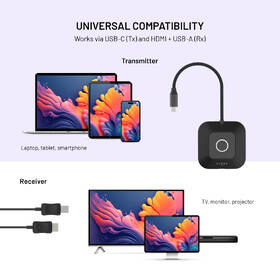 Kabel FIXED bezdrátový Adaptér AirLink, 100W, PD 3.0 černý

 obrázek produktu 5 z 7