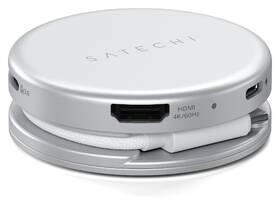 USB Hub Satechi On-the-Go 5 v 1 (1x HDMI 4K 60Hz, 1x USB-C, 1x USB-A 3.0, 1x USB-C PD 60W, 1x SD) stříbrný

 obrázek produktu 5 z 8