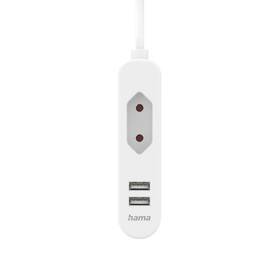 Kabel prodlužovací Hama 2x USB-A, 1x el. zásuvka Euro, 1,9 m bílý

 obrázek produktu 4 z 4
