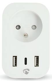 Chytrá zásuvka Nedis SmartLife, měřič spotřeby, dálkově ovladatelná, Wi-Fi, 1x USB-C + 2x USB, IP21, 3680 W bílá

 obrázek produktu 6 z 12